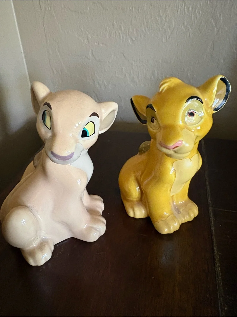 Vintage Disney The Lion King Simba & Nala Salt and Pepper Shakers
